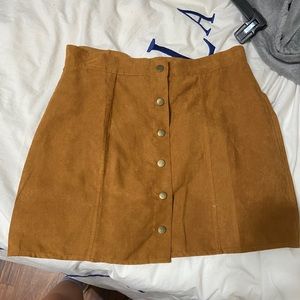 Tan mini skirt